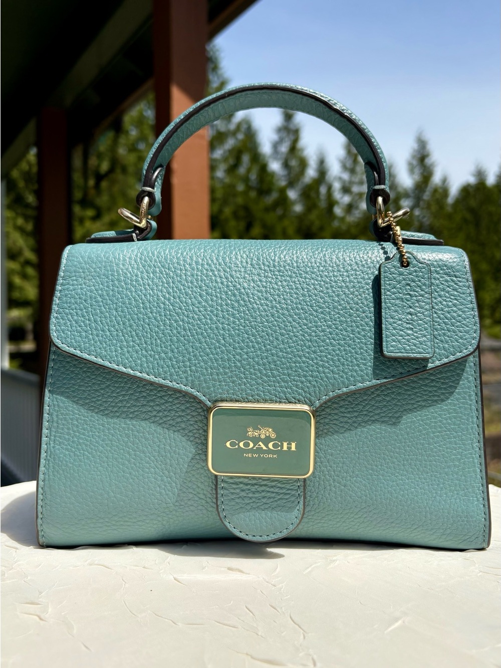 COACH Pepper Satchel In Marine CA234 - Picture 2 of 10